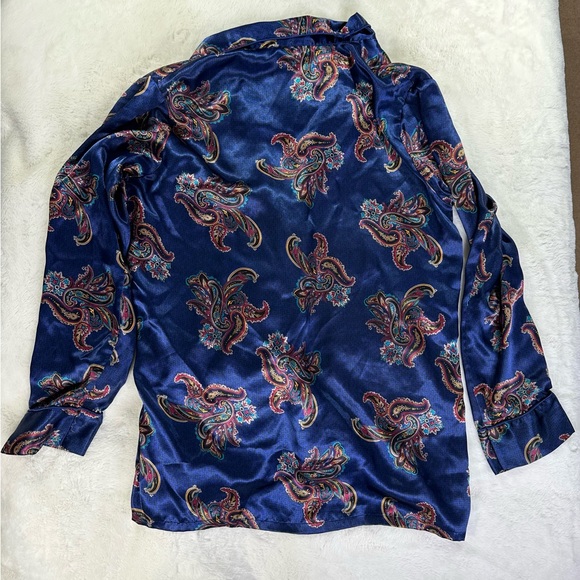 Vintage Victoria Secret Number 1 London Sleepwear paisley print silky - Picture 5 of 6